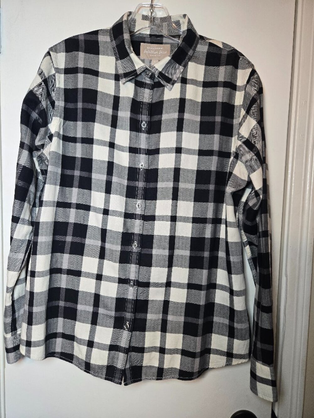 Banana Republic Soft Wash Plaid Shirt Size L 100% cotton